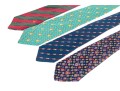 Set Of Four Quality Silk Men's Ties Including Versace, Gucci, Dunhill.