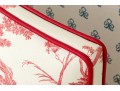 Twin Size Toile Upholstered Bed With EPOC 
