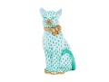Hungarian Herend Hand-Painted Porcelain Seated Cat, As-is