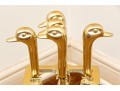 Set Of Brass Duck Head Fireplace Tools (set #1)