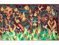 Luis Montiel, (Venezuelan, 1914-1998) Wool Jungle Tapestry, 8'-1 1/2