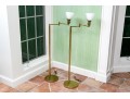 Two Brass Adjustable Floor Lamps