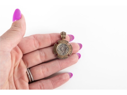 Russian Orthodox Silver Icon Pendant