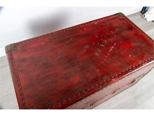 Antique Wardrobe Steamer Trunk