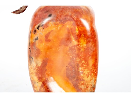 Signed EAS Studio Art Pottery Lidded Vessel