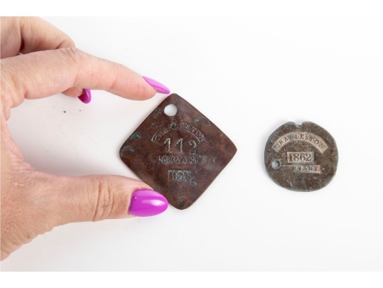 Pair Of Charleston Servant Badges, 1841 & 1862