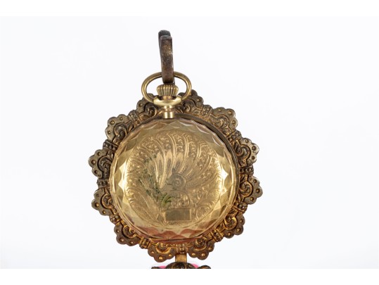 Pocket Watch Display Stand With Remontoir Perfectionné Gold-Plated Pocket Watch