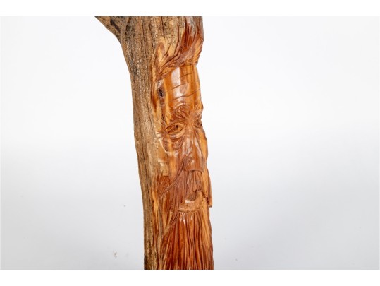 Carved Branch Folk Art — Signed