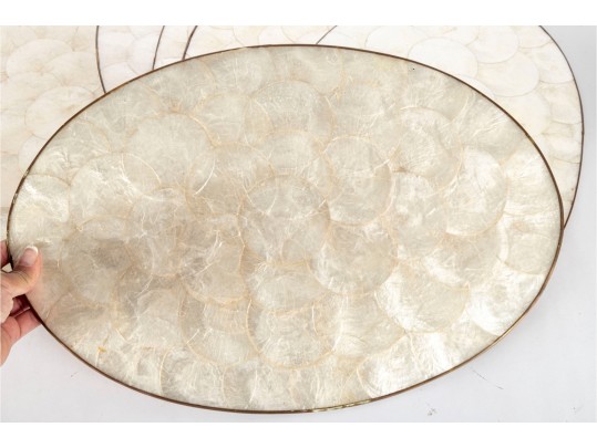Set Of Eight Capiz Shell Table Mats