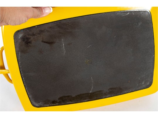 Pair Of Dansk France Yellow Enamel Baking Dishes