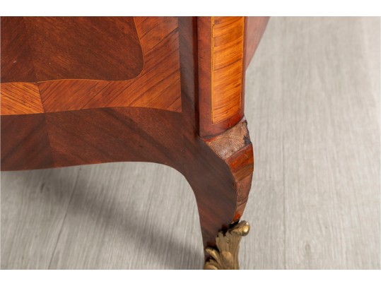 Early 20th Century Louis XV Marble-Top Marquetry Cabinet