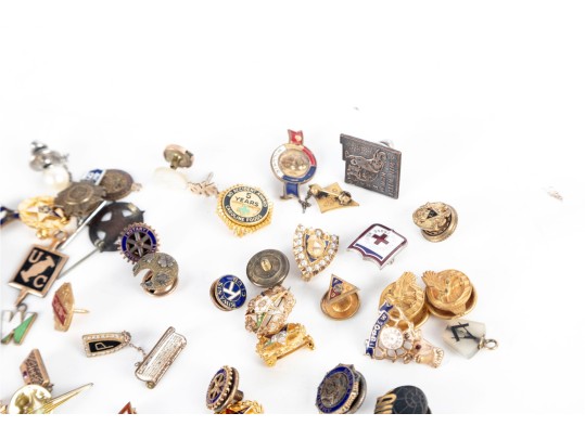 Large Collection Of Fraternal, Service & Organizational Pins (Approx. 50+ Pieces)
