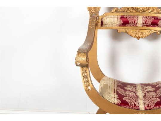Neoclassical Style Giltwood Curule Chair