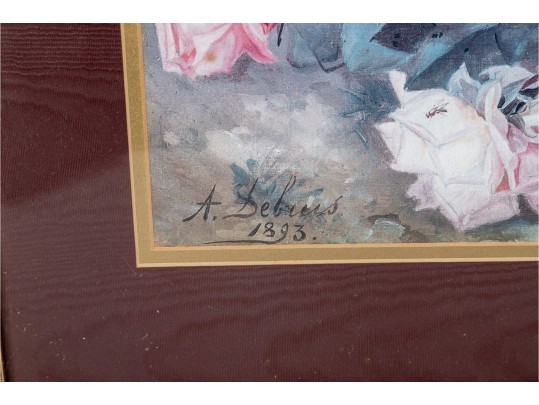 Framed Floral Print After A. Kozlov (1983)