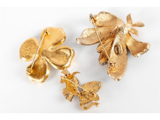 Collection Of Vintage Costume Brooches (12 Pieces)