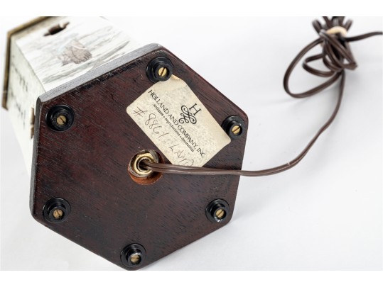 Chinese Republic Porcelain Hexagonal Lamp 