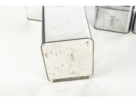 Set Of Four Lincoln Beautyware Chrome Canisters