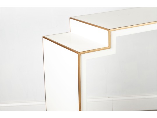 Elizabeth Wicker “Chatsworth” Rectangular Wood Console Table