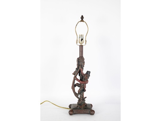 Vintage Berman Resin Figural Monkey Lamp