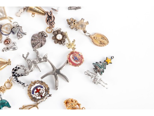 Collection Of Assorted Vintage Trinket & Pendant Charms (Large Grouping)