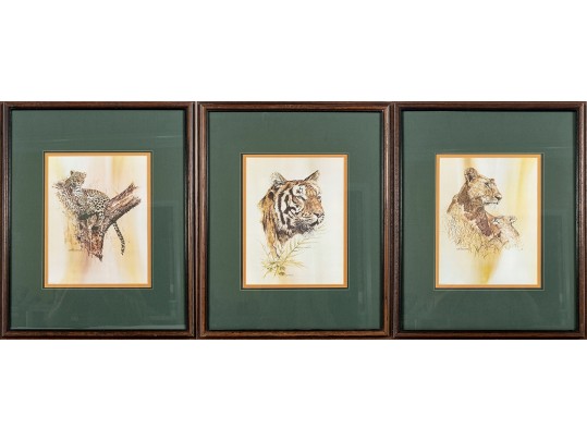 Phil Prentice (American, 1930) Large Feline Prints