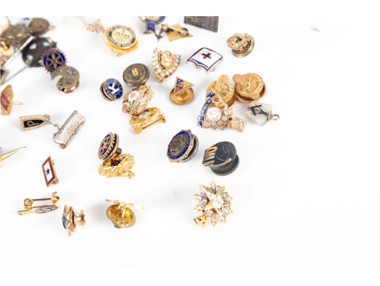 Large Collection Of Fraternal, Service & Organizational Pins (Approx. 50+ Pieces)