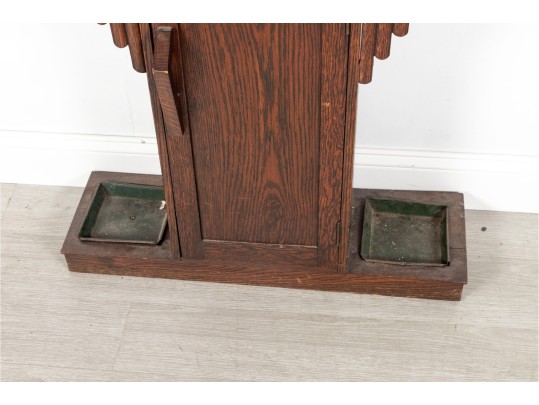 Arts And Crafts Oak Umbrella Stand