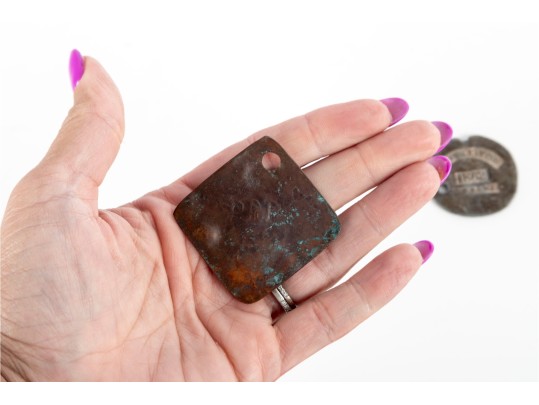 Pair Of Charleston Servant Badges, 1841 & 1862