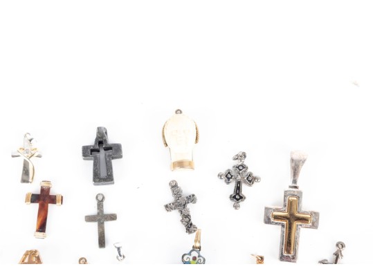 Collection Of Cross Pendants (Lot Of 18+)
