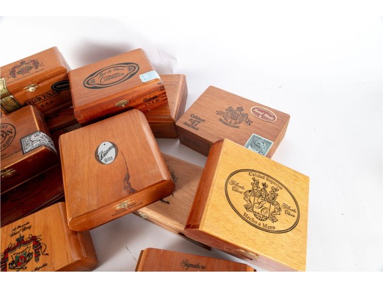 Collection Of Wooden Cigar Boxes