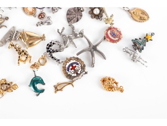 Collection Of Assorted Vintage Trinket & Pendant Charms (Large Grouping)