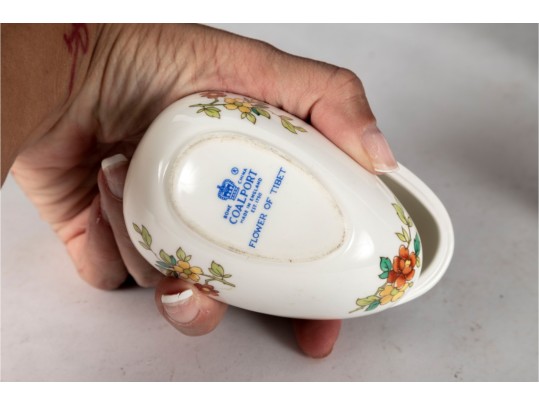 Collection Of English Porcelain Trinket Boxes And Eggs