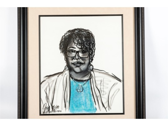 Graphite/Pastel On Paper Signed Portrait (2018)