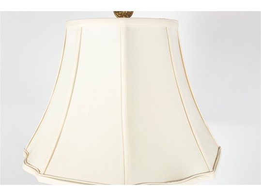 Asian-Inspired Floral Ceramic Table Lamp