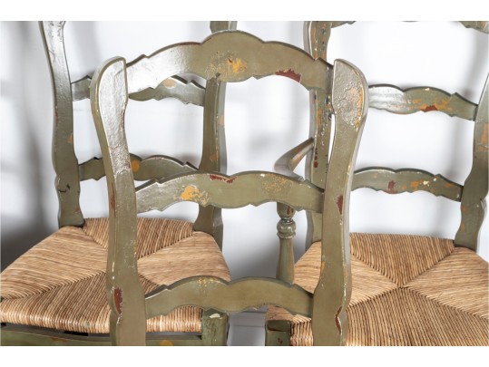 Set Of Six Furniture Classics Limited French Provincial Ladder-Back Chairs