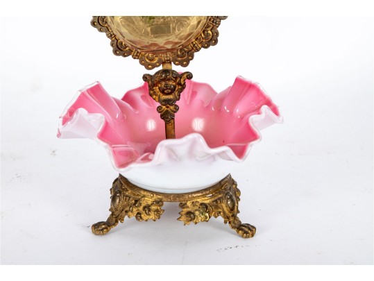 Pocket Watch Display Stand With Remontoir Perfectionné Gold-Plated Pocket Watch