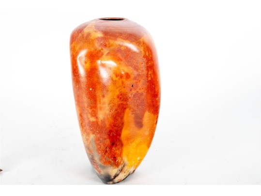 Signed EAS Studio Art Pottery Lidded Vessel