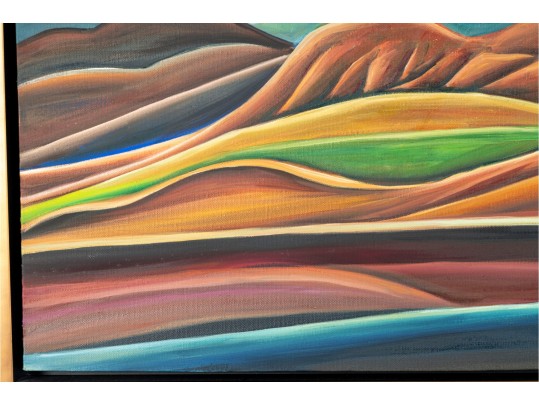 Marc Cabell Harris (American, B. 1950) Modernist Abstract Oil On Canvas