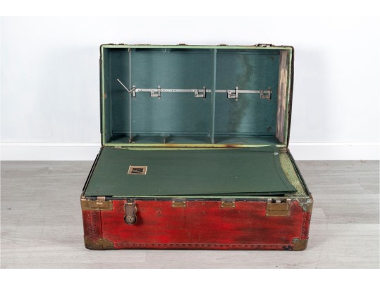 Antique Wardrobe Steamer Trunk