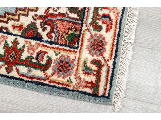 Hand-Knotted Wool Serapi Rug (3'11