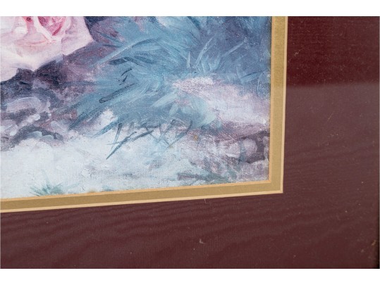 Framed Floral Print After A. Kozlov (1983)