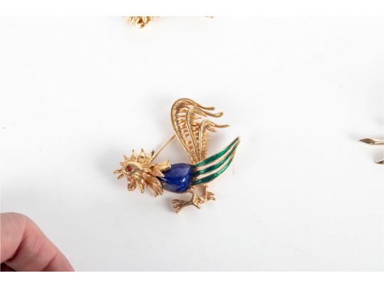 Collection Of Marcel Boucher Brooches & Earrings (2 Brooches, 1 Pair Earrings