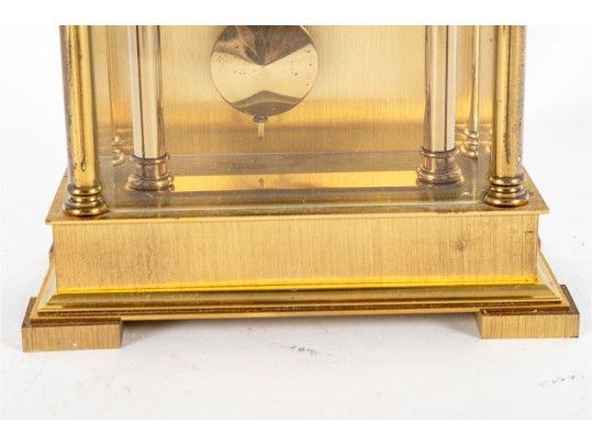 Brass And Glass Mantel Clock