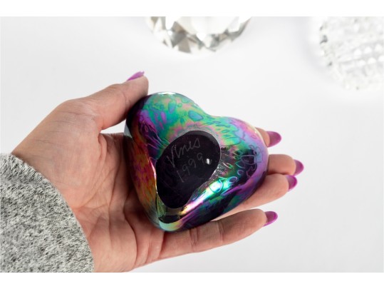 Group Of Three Glass Paperweights