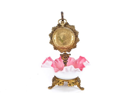 Pocket Watch Display Stand With Remontoir Perfectionné Gold-Plated Pocket Watch