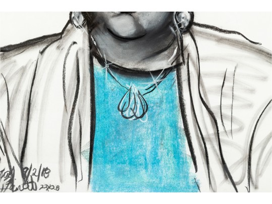 Graphite/Pastel On Paper Signed Portrait (2018)