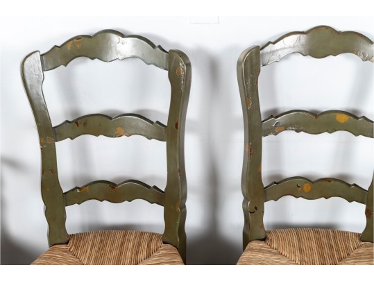 Set Of Six Furniture Classics Limited French Provincial Ladder-Back Chairs