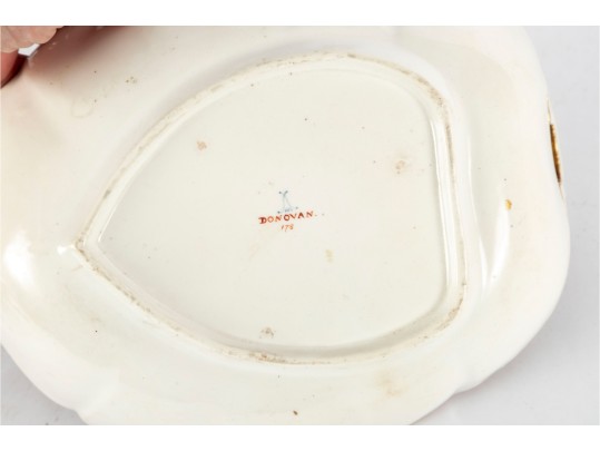 Rare Antique English Minton Porcelain Leaf Dish, Circa 1795