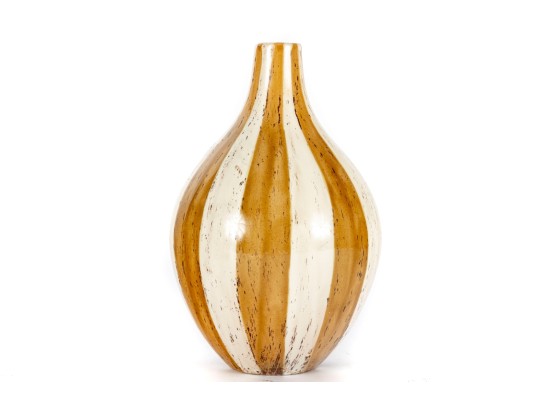 Decorative Striped Gloss-Glaze Ceramic Vase