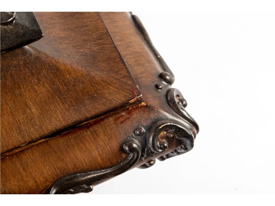 Decorative Wooden And Metal Lidded Box